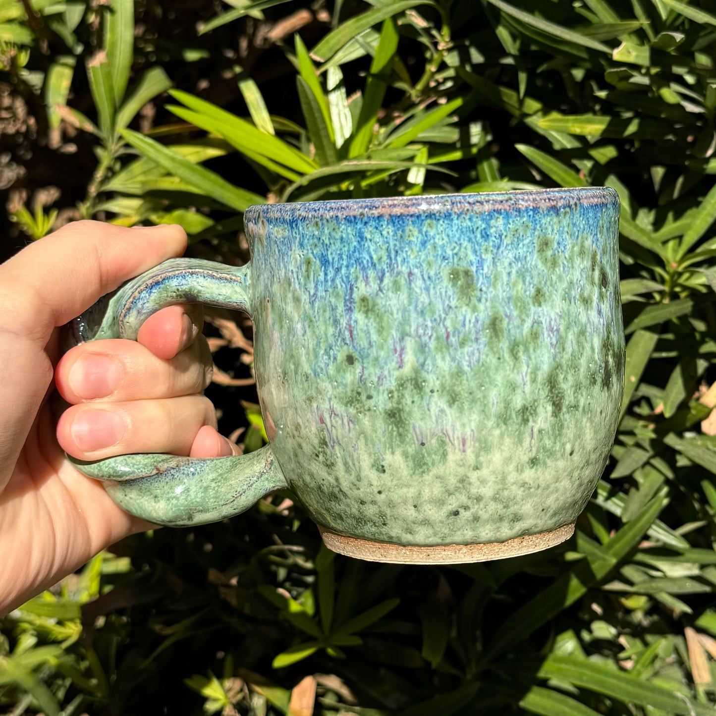 Green Speckled Mug 12 oz