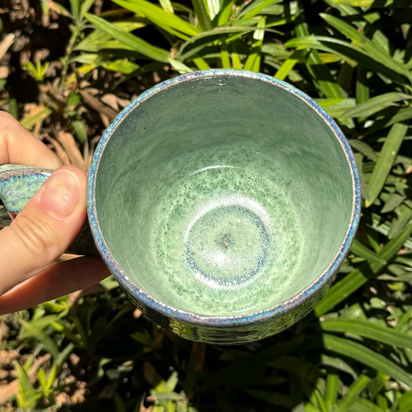 Green Speckled Mug 12 oz