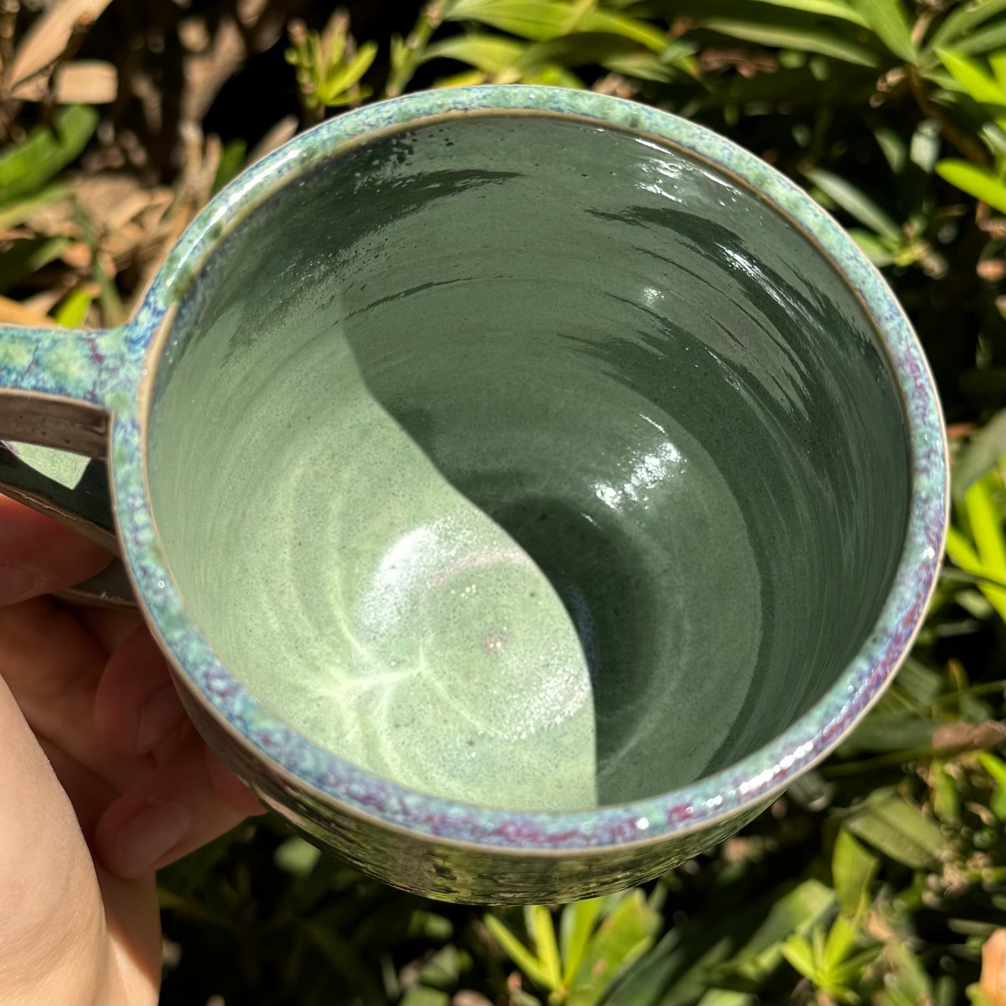 Light Green Wavy Mug 11 oz