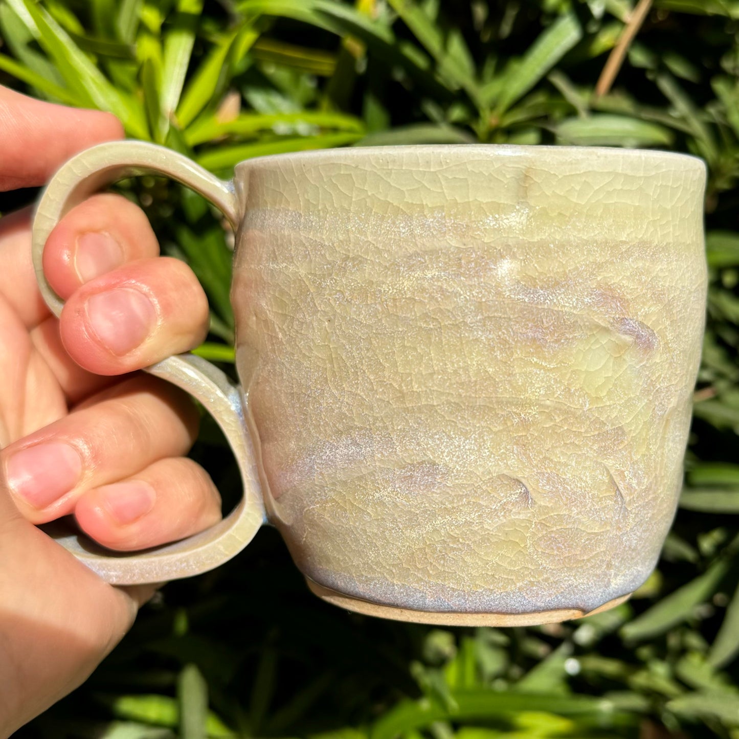White and Pink Wavy Mug 10 oz