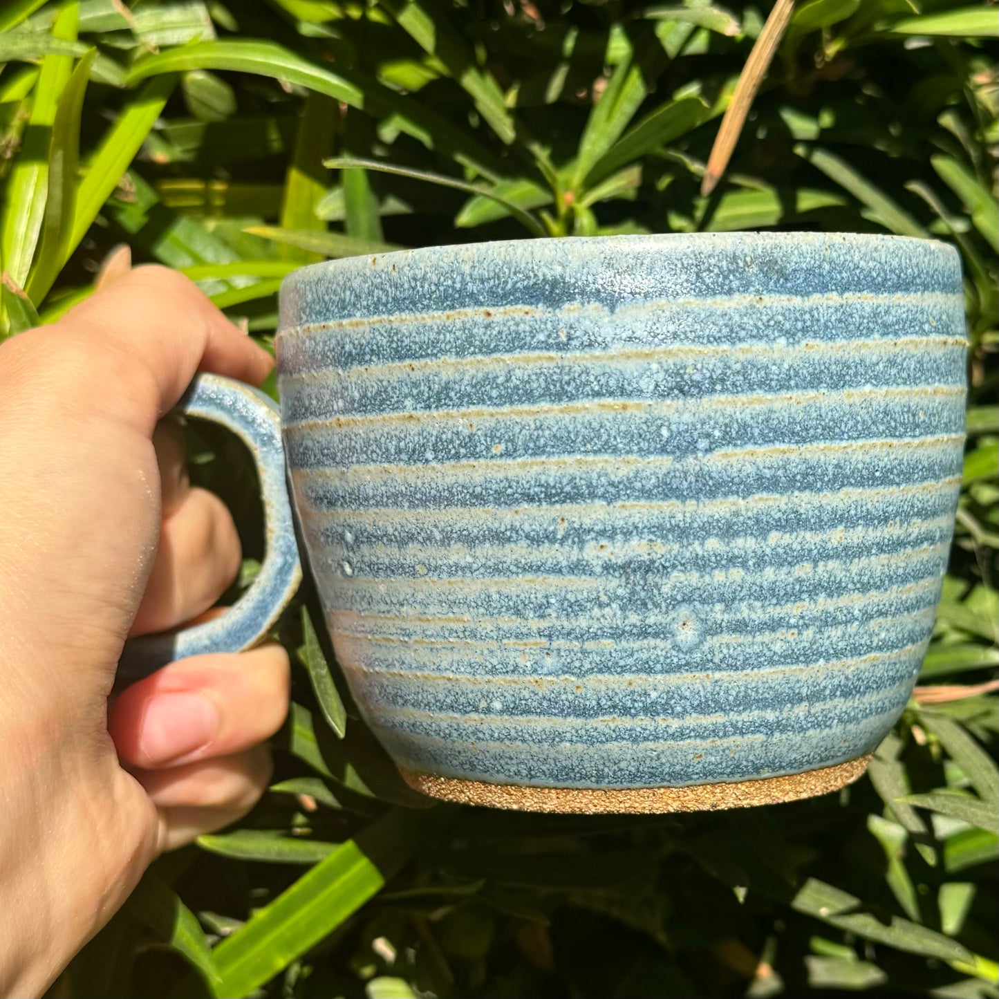 Blue Striped Mug 16 oz