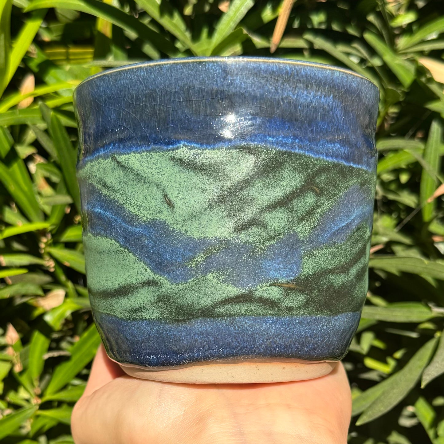 Green and Blue Tumbler 16 oz