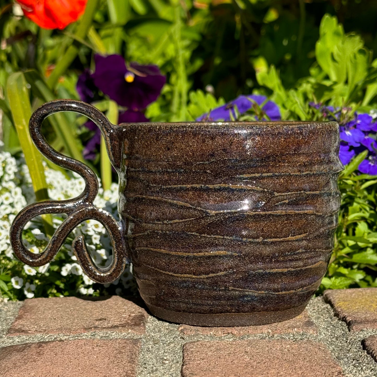 Brown Textured Mug 16 oz