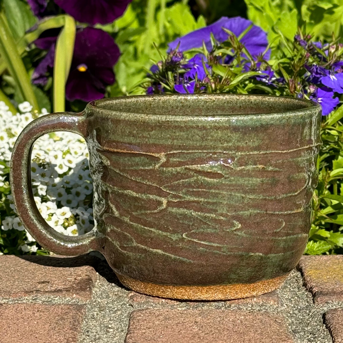 Green Textured Mug 12 oz