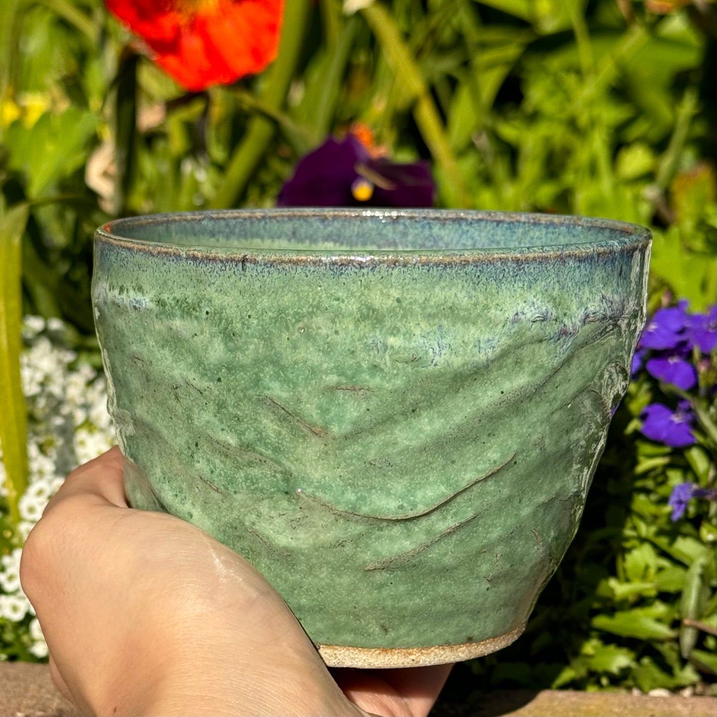 Green Textured Matcha Cup 16 oz