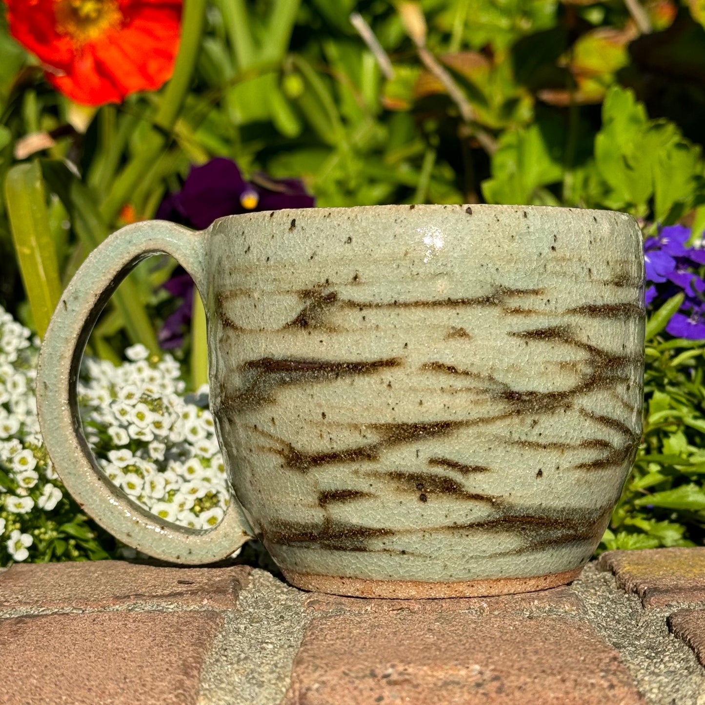 Light Green Textured Mug 16 oz