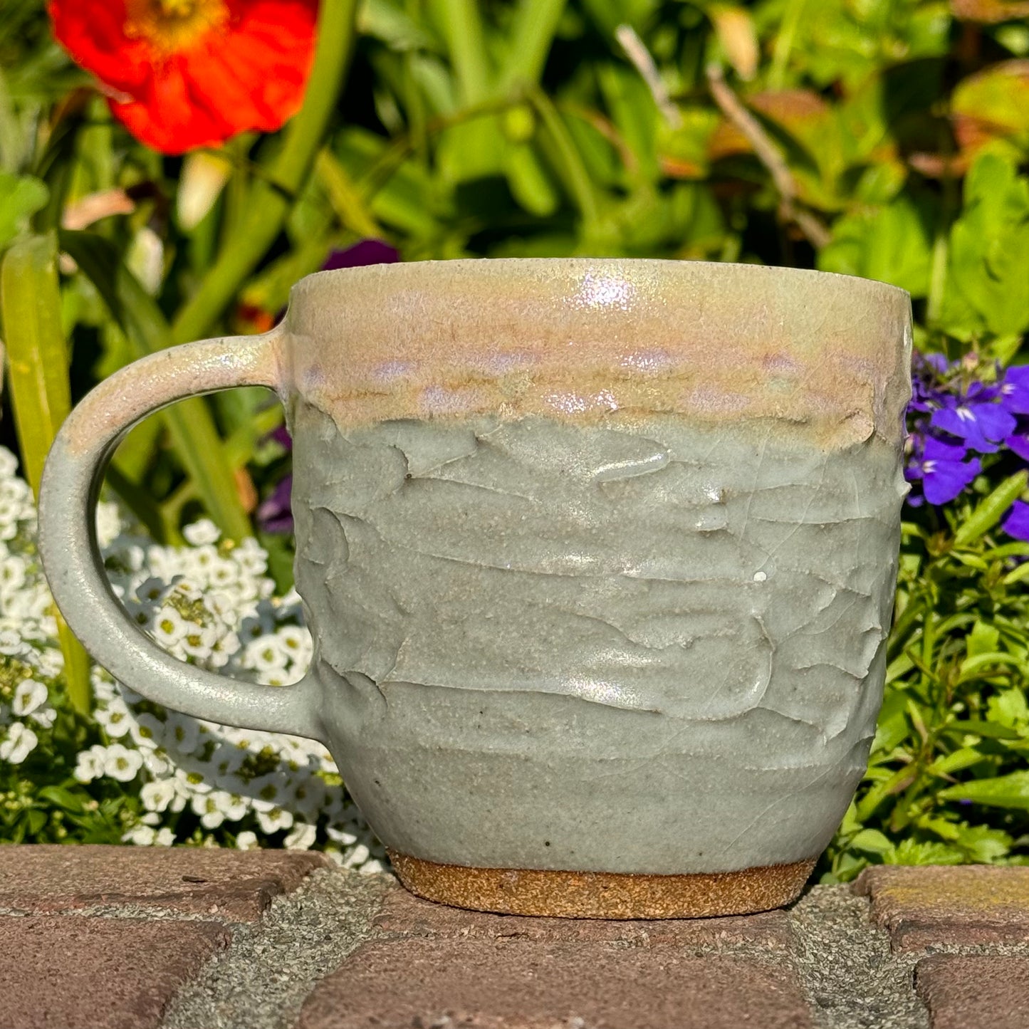 Grey Textured Mug 16 oz