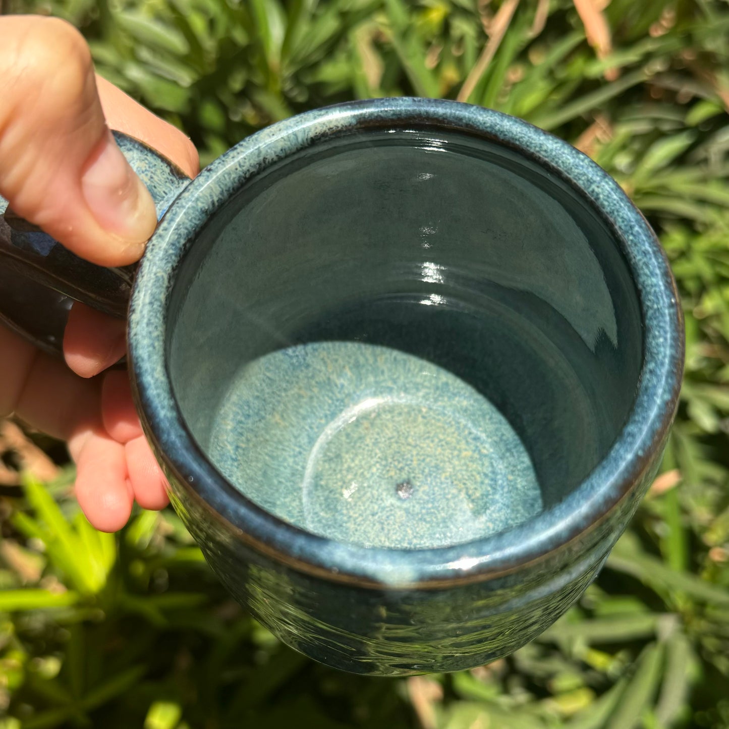 Blue and Black Wavy Mug 9 oz