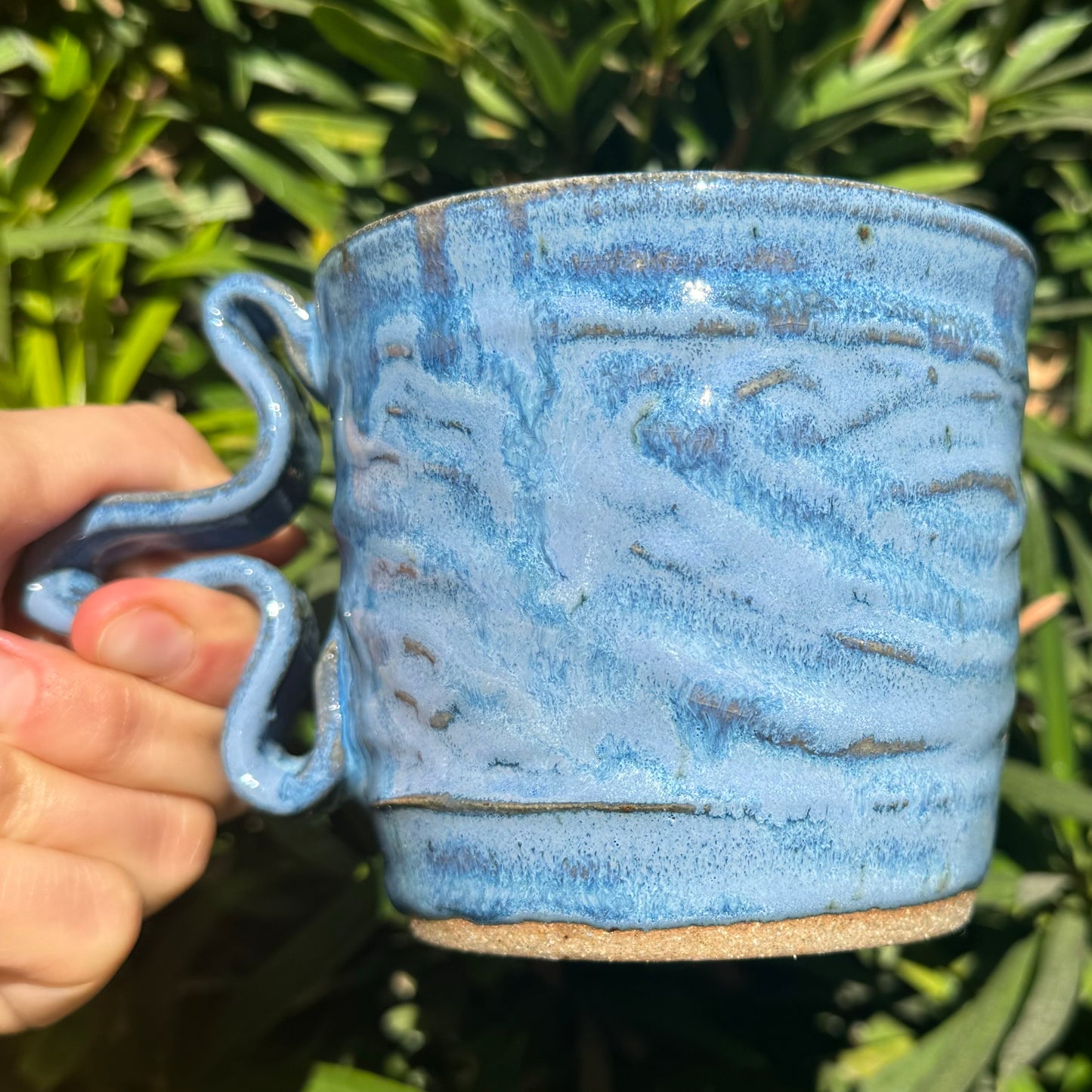 Blue Wavy Mug 12 oz