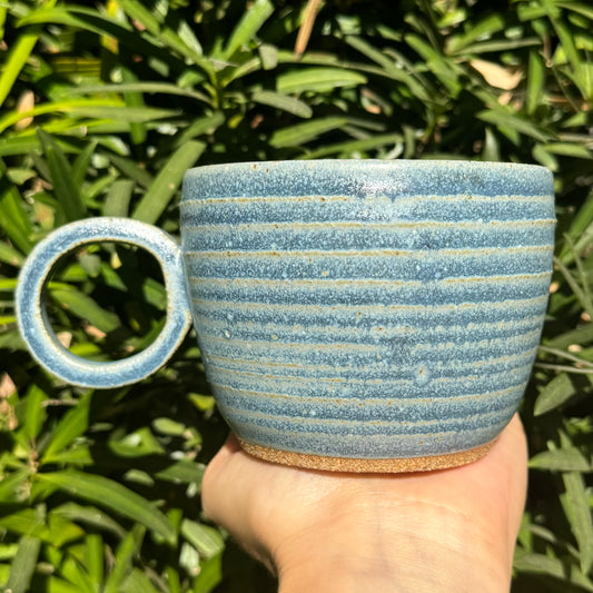 Blue Striped Mug 16 oz