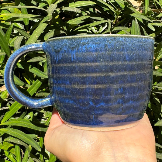 Blue Striped Mug 10 0z