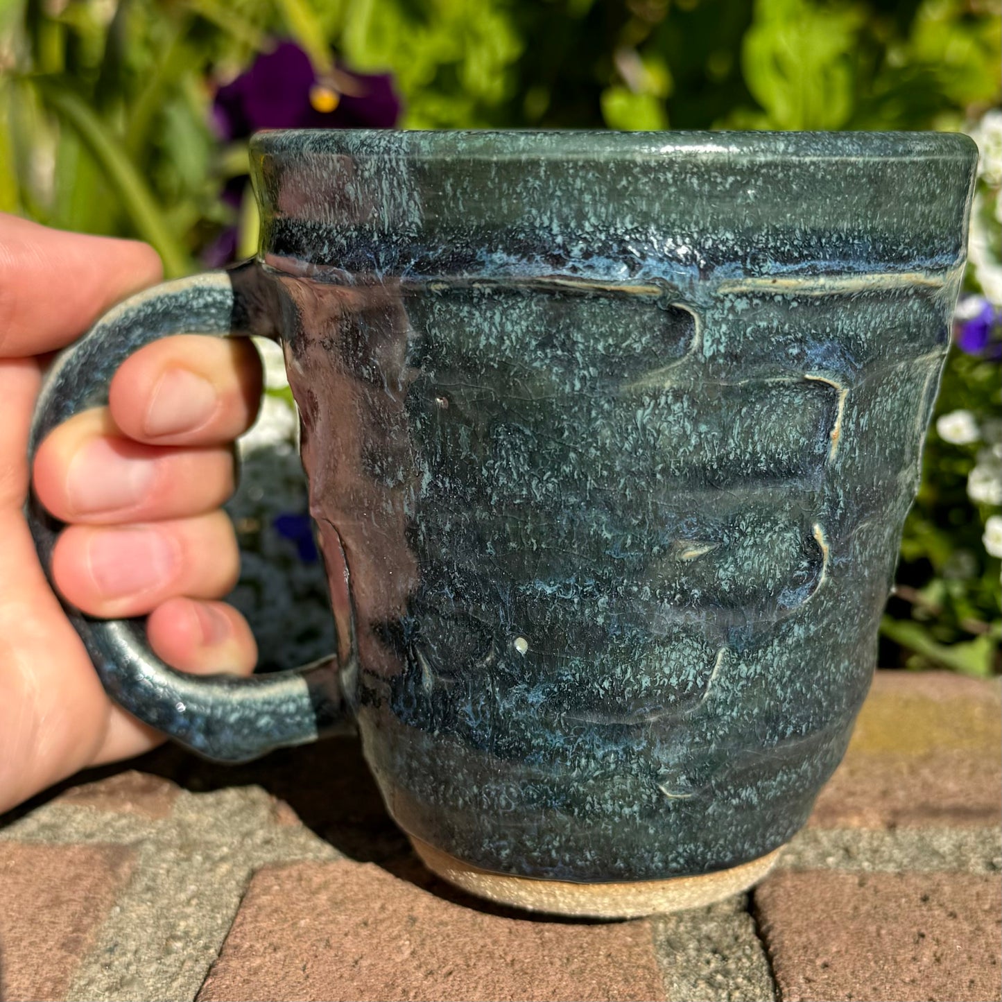 Blue Textured Mug - 16 oz