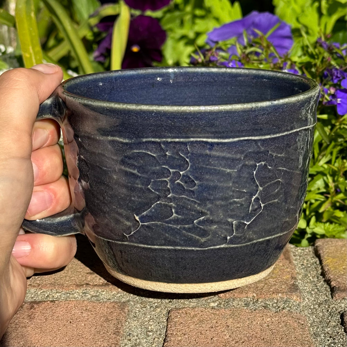 Blue Textured Mug 20 oz