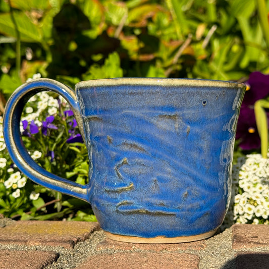 Blue Textured Mug 16 oz